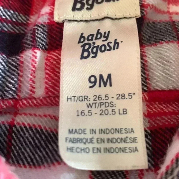 Five  for 25 Oshkosh, medium weight 100% cotton plaid shirt - Picture 2 of 5